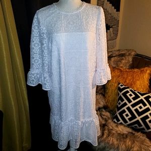 NWT Kate Spade Lace Flounce Shift Dress